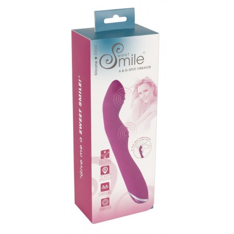 Фиолетовый вибратор A & G-Spot Vibrator - 23,5 см.